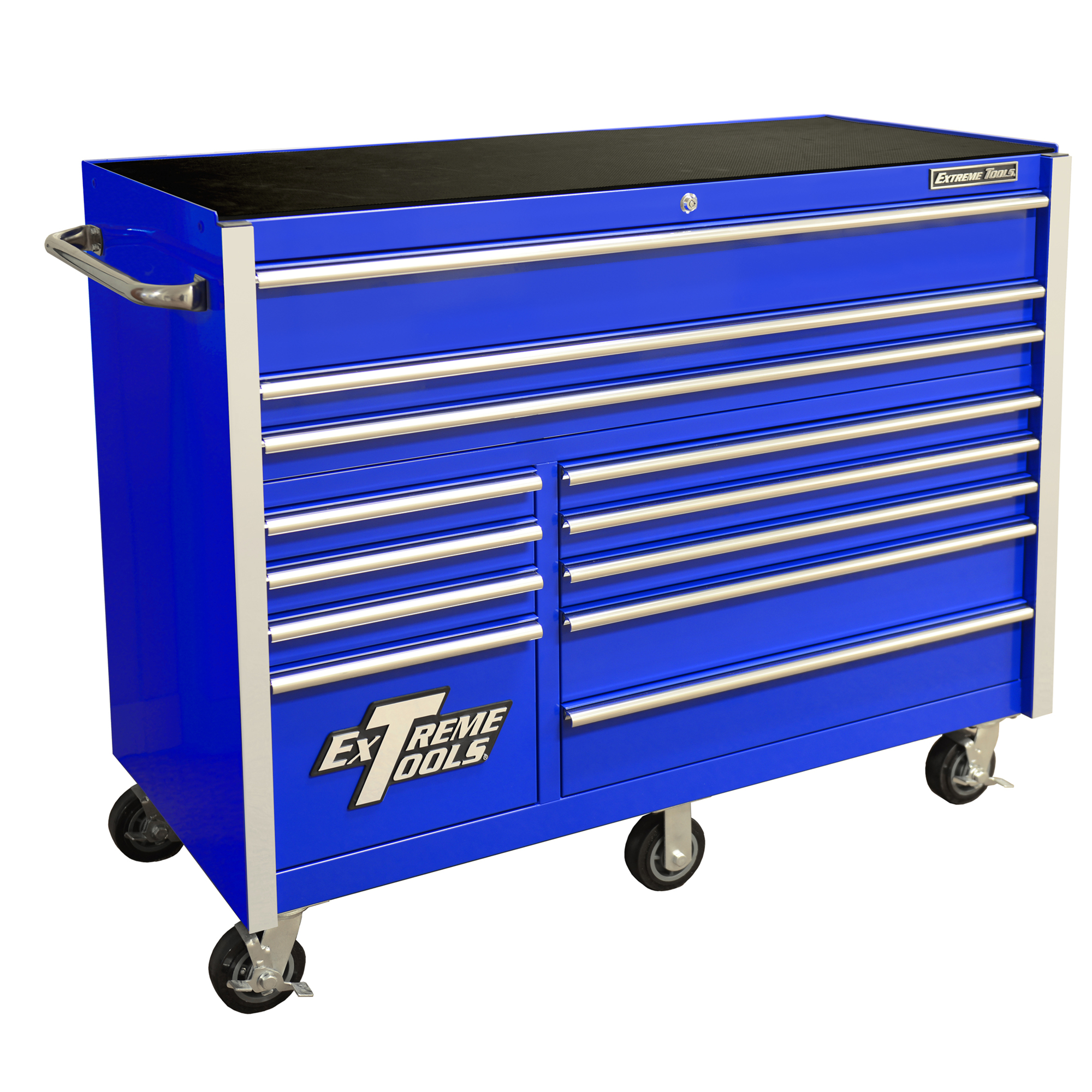 Extreme Tools RX Series Roller Cabinet - 55in., 12 Drawers, 25in. x 47in., Blue, Model# RX552512RCBLCR-X